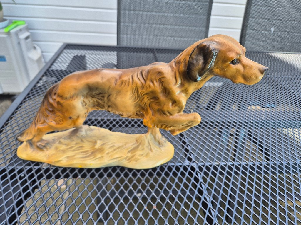 Porseleinen brocante honden beeld op massieven voet., Ophalen of Verzenden, Nieuw