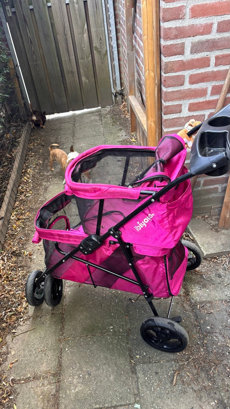 Ibiyaya hondenbuggy double decker, Dieren en Toebehoren, Ophalen of Verzenden, Gebruikt