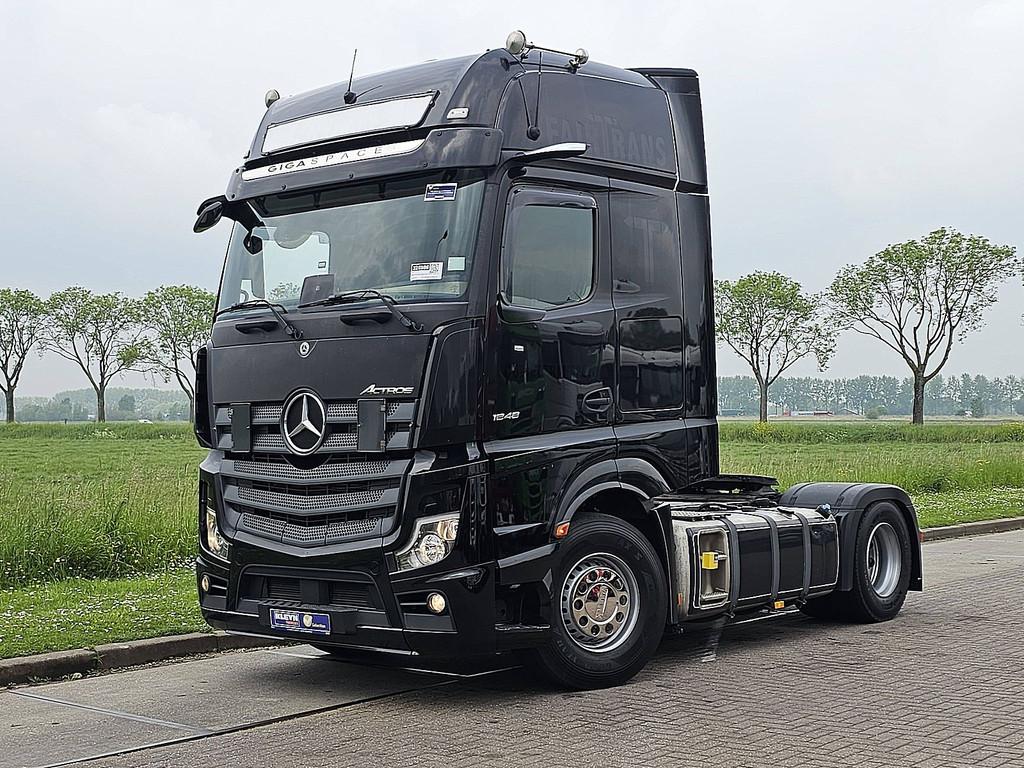 MERCEDES-BENZ ACTROS 1848 LS gigaspace mp5 2xtank, Automaat, Euro 6, Stoelverwarming, Zwart