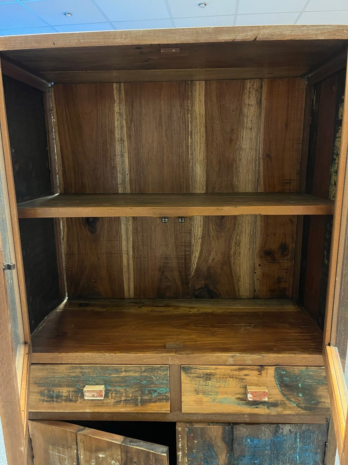 Unieke Kast van Oud Teak Hout - 88x186.5x49 cm, Ophalen, Gebruikt