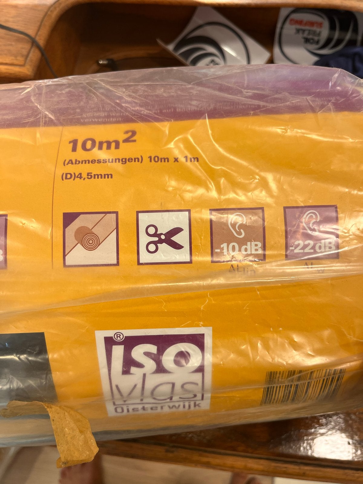 9m² ondervloer isolatie vlas sterke geluidsisolatie, Minder dan 4 cm, Overige materialen, Nieuw, Vloerisolatie