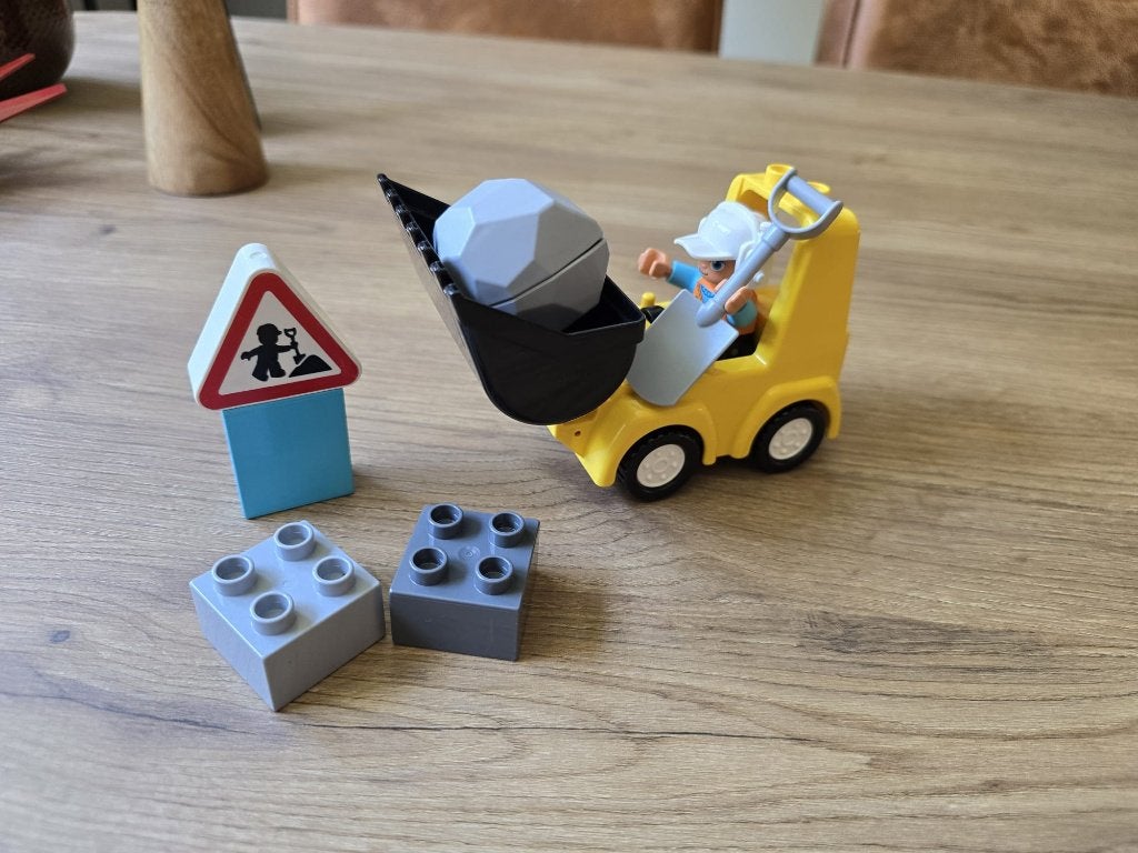 LEGO DUPLO 10930 — Bulldozer (compleet, zonder boekje), Overige thema's, Compleet, Ophalen of Verzenden, Zo goed als nieuw