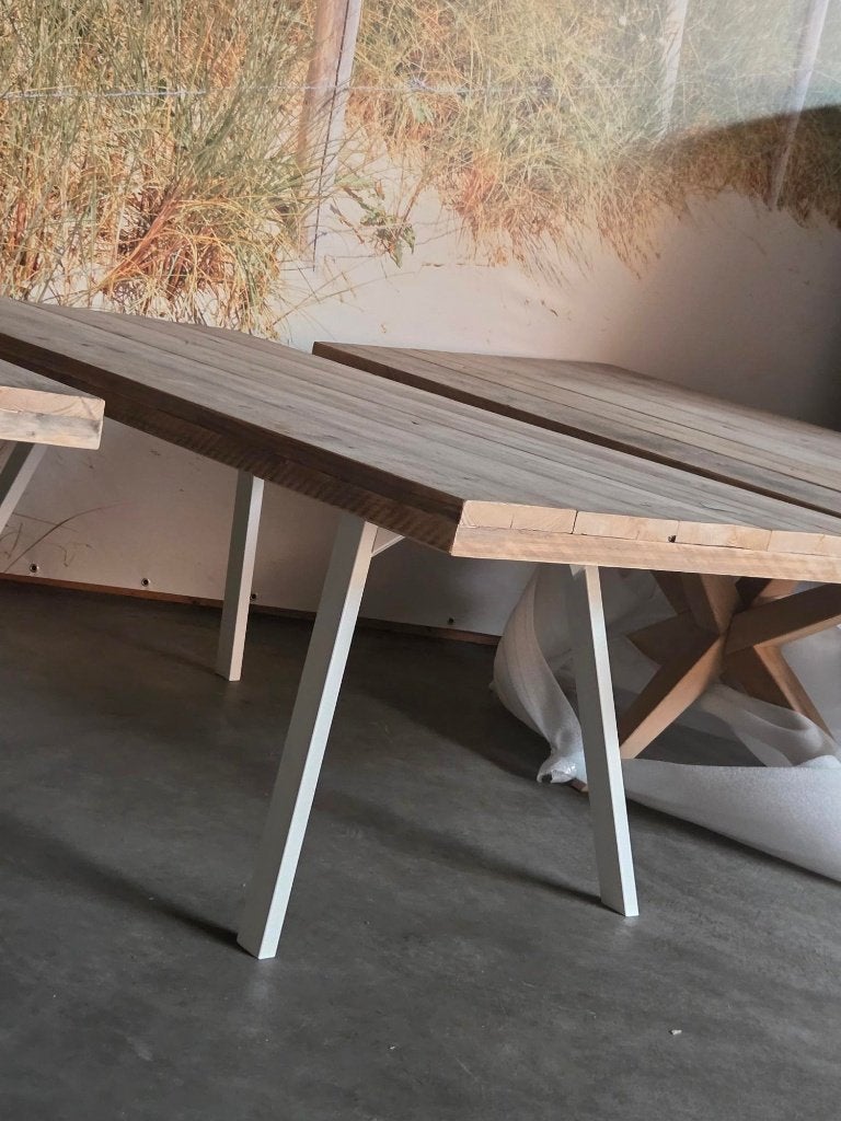 Buitentafel 2 meter, Ophalen, Nieuw, Rechthoekig, Hout