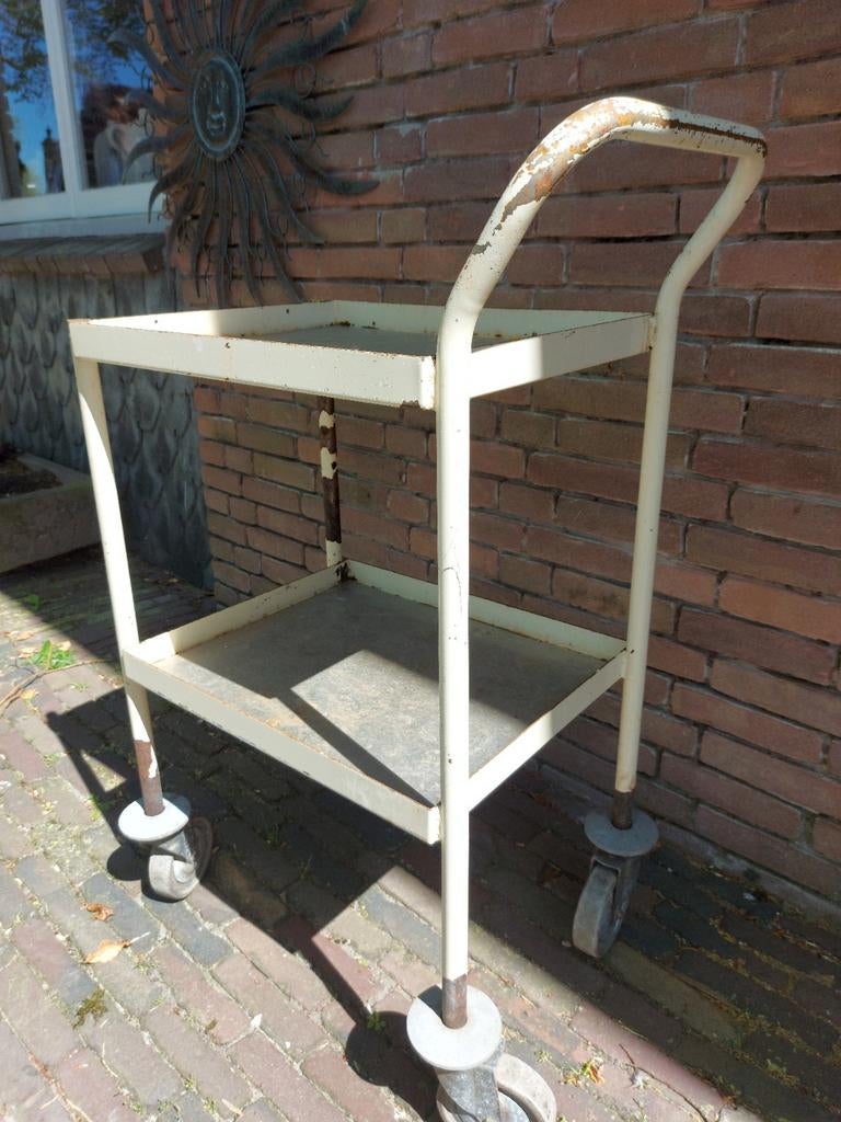 Ziekenhuis karretje trolley industrieel vintage Den Bosch, Antiek en Kunst, Ophalen
