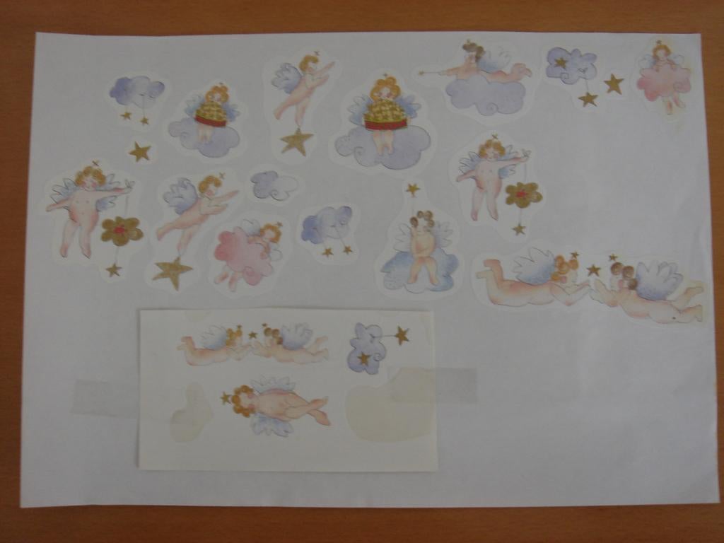 20 Stickers met engeltjes, sterren en wolken  Nieuw, Ophalen of Verzenden, Nieuw