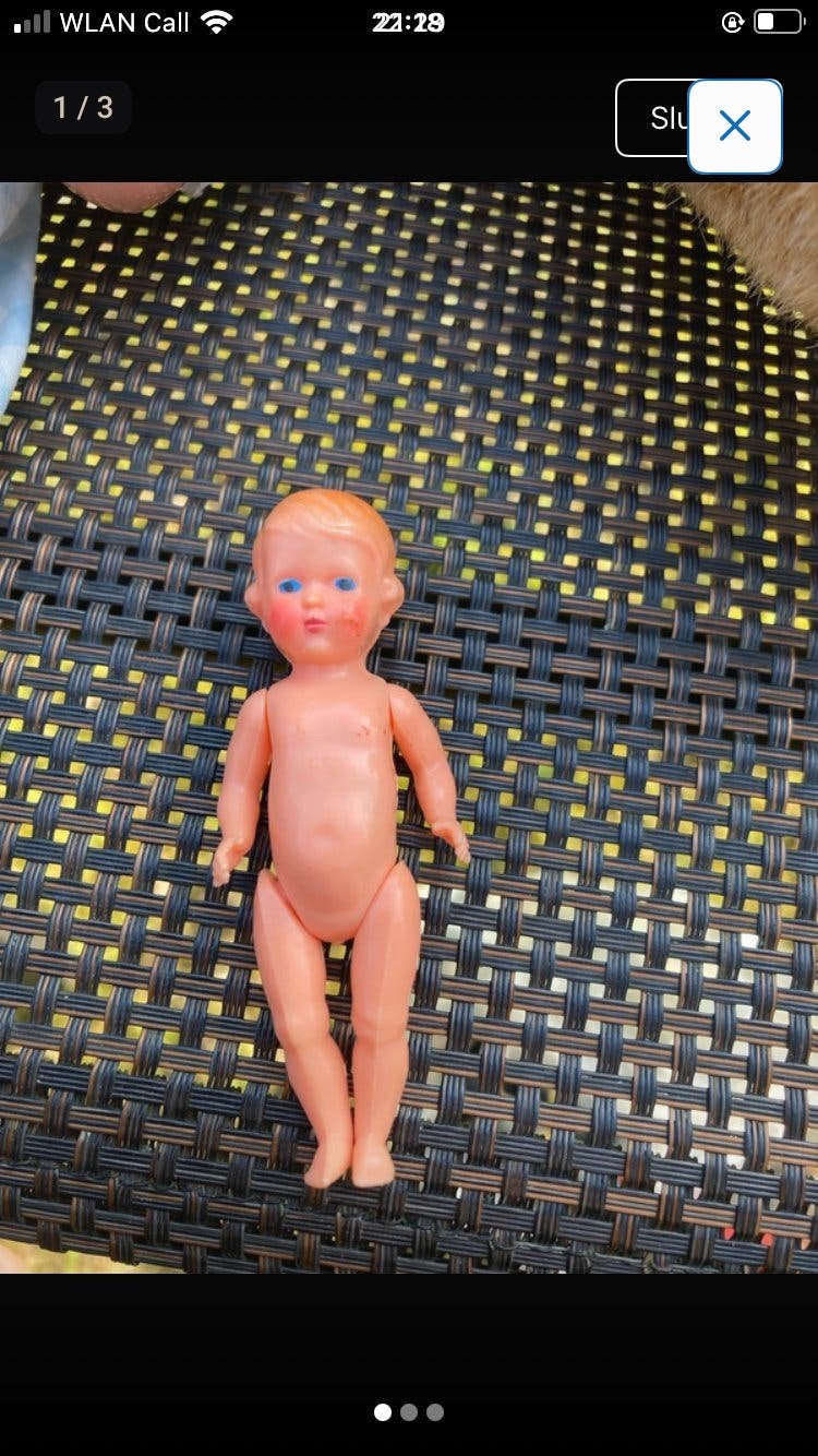 Vintage popje jaren 60, Ophalen of Verzenden, Zo goed als nieuw, Pop
