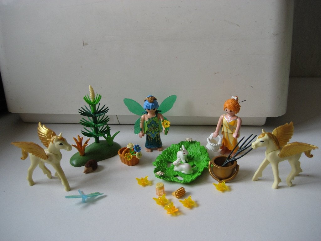 playmobil fairies met eenhoorns met gouden vleugels, Ophalen of Verzenden, Zo goed als nieuw