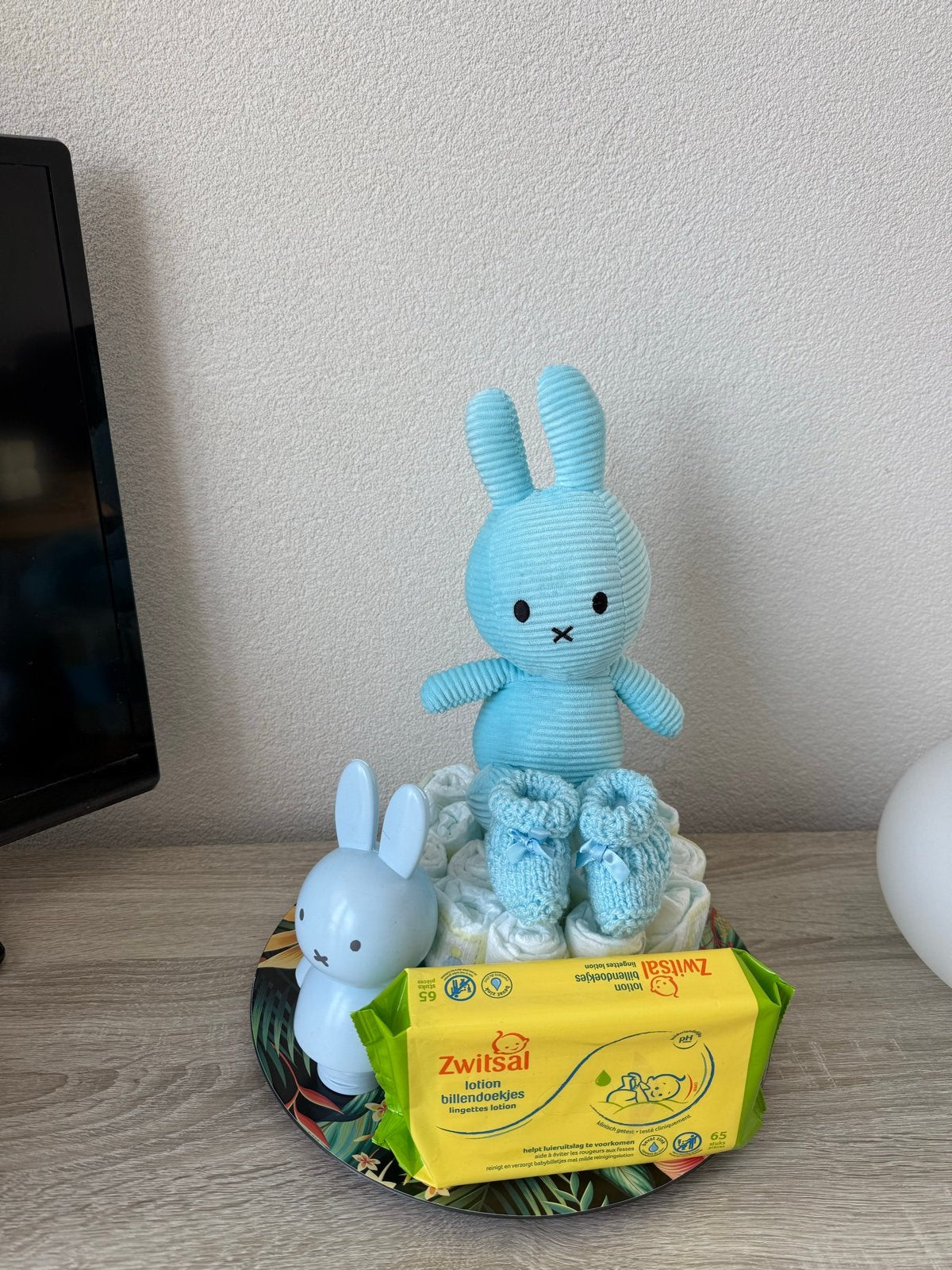Schattig blauw Nijntje kraamcadeau - Luiertaart voor jongen, Ophalen, Nieuw, Kraamcadeau