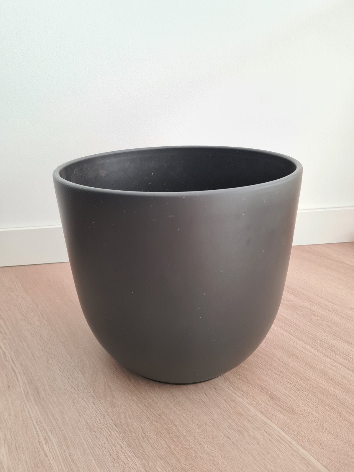 Ronde antraciet bloempot voor binnen - Ø30cm, Ophalen, Steen, Minder dan 30 cm, Rond