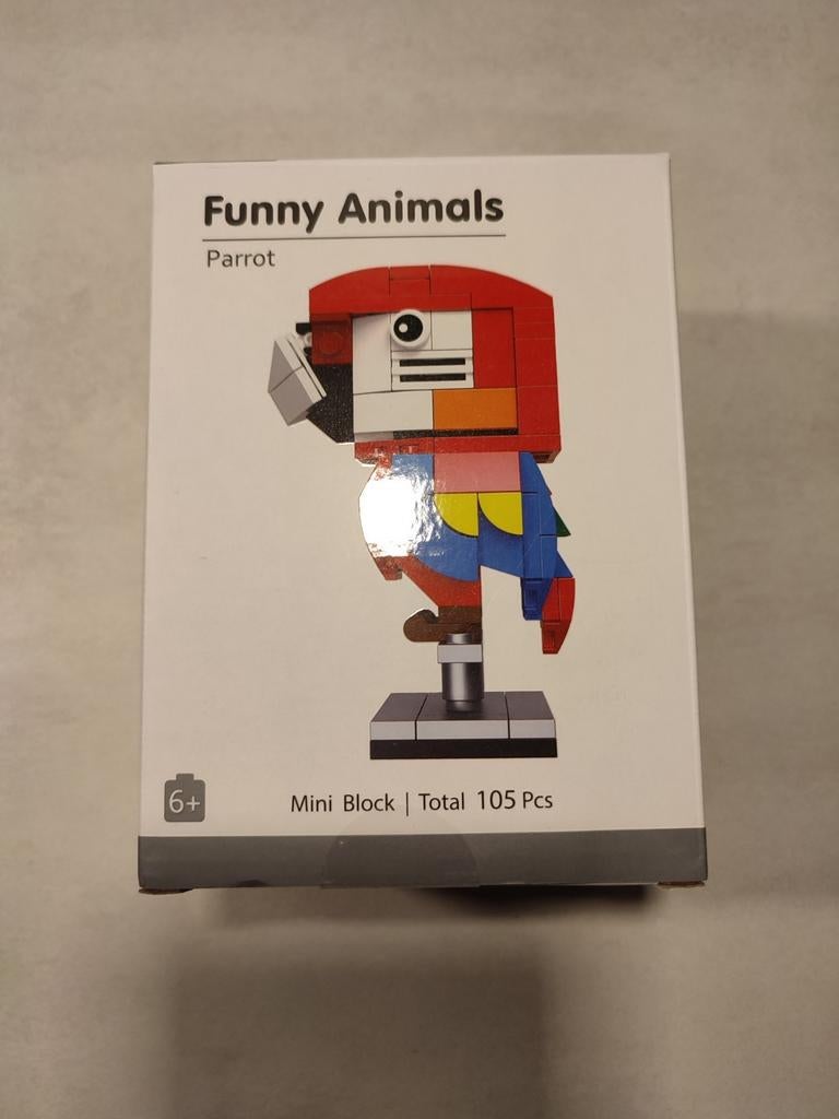 Funny animals papegaai mini blocks, Ophalen of Verzenden