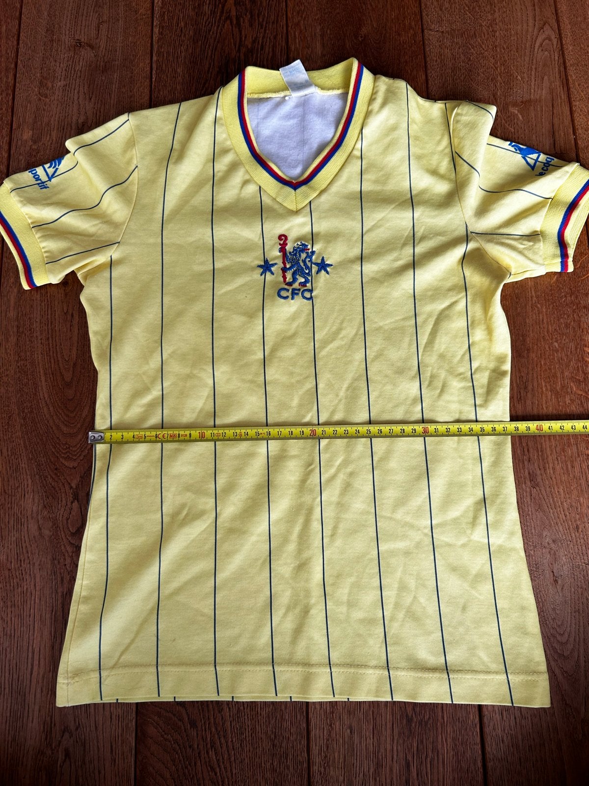 Vintage Chelsea voetbalshirt kinderen 1981-1983 - Maat L, Maat 52/54 (L), Geel, Ophalen of Verzenden, Zo goed als nieuw