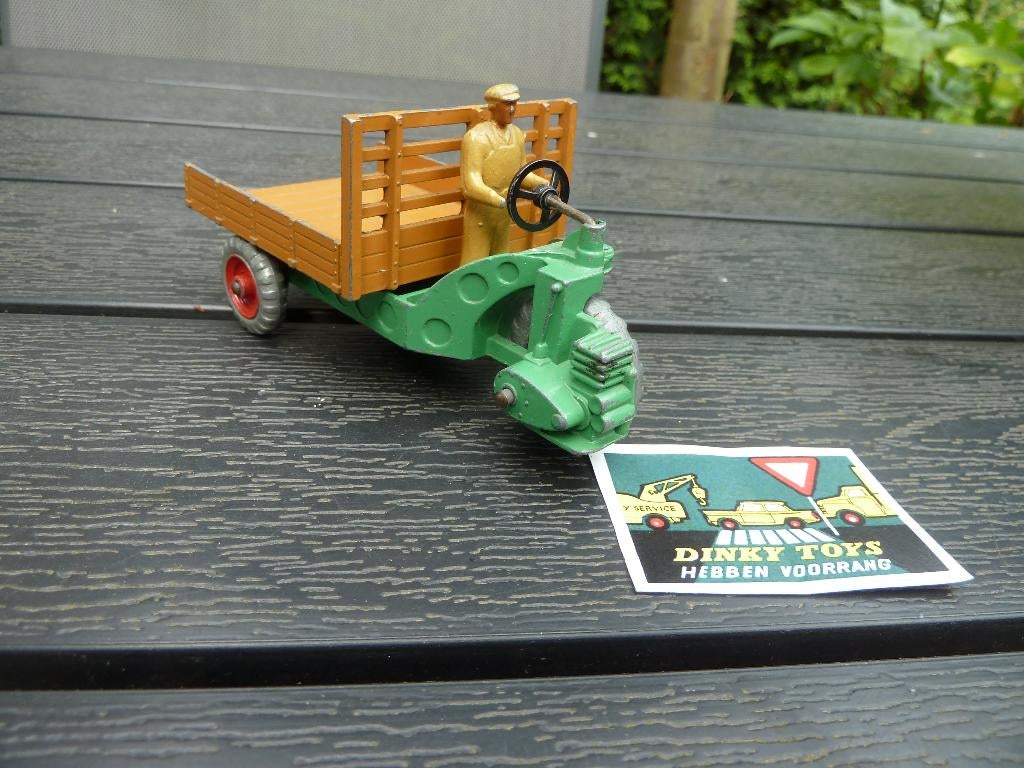 DINKY TOYS:  27 G    MOTOCART  MET ! BESTUURDER, Ophalen of Verzenden, Gebruikt, Overige typen, Dinky Toys