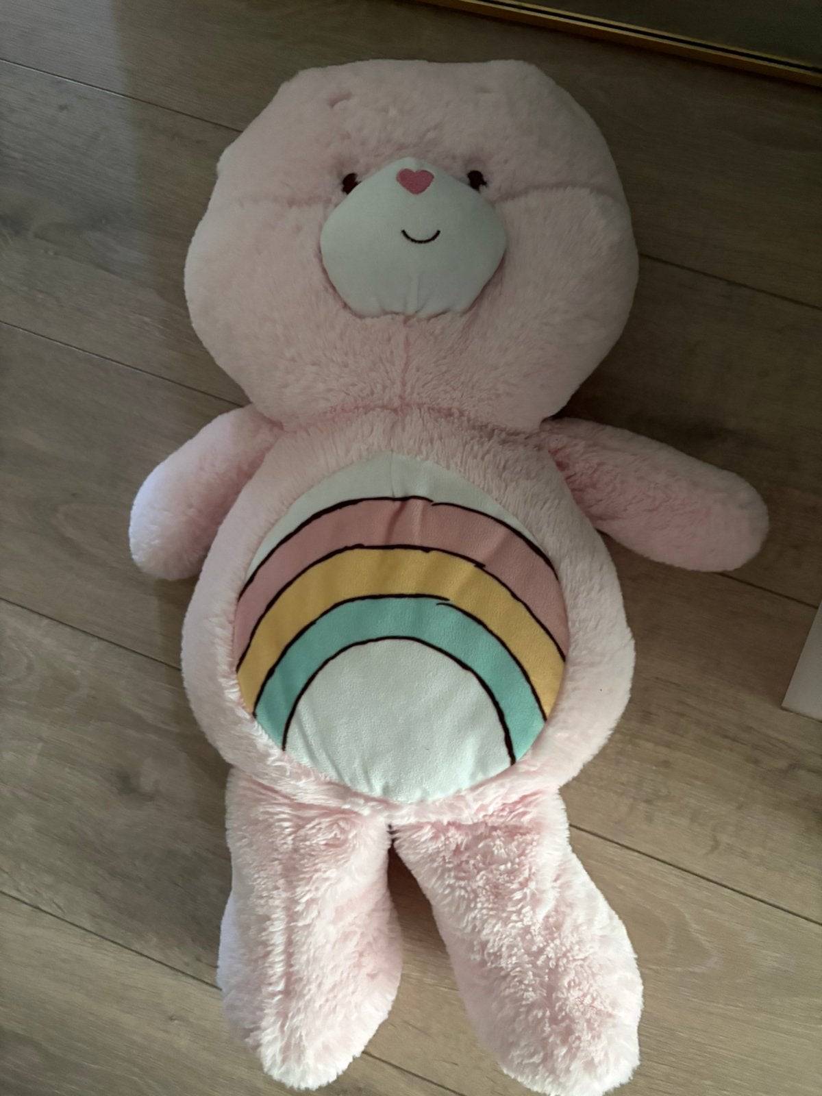 Roze beer met een regenboog buik, Ophalen of Verzenden, Zo goed als nieuw, Beer