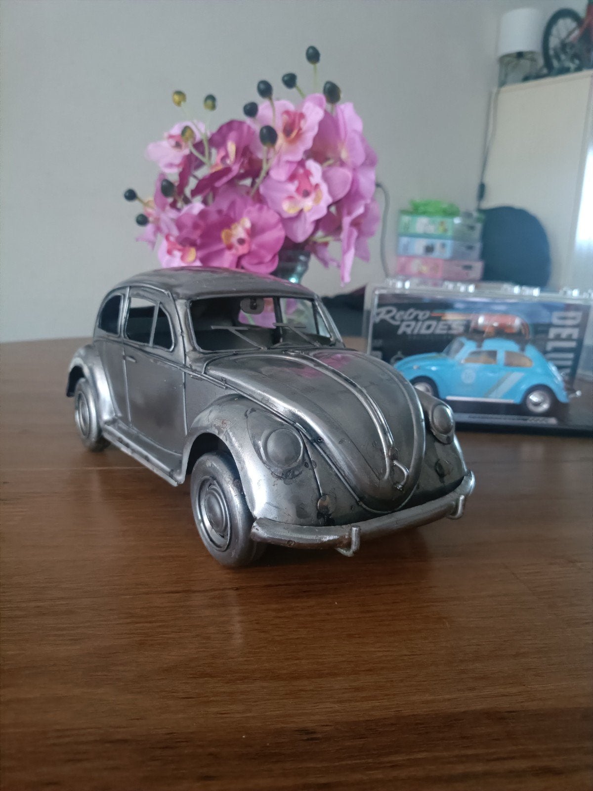 Vintage Volkswagen Kever modelauto - Metaal, Ophalen of Verzenden, Gebruikt, Auto's