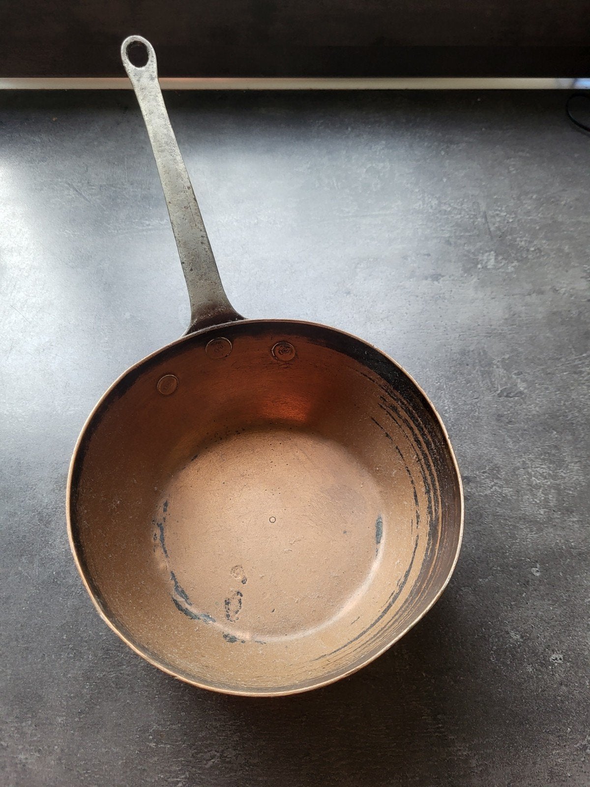 Koperen pan, Ophalen, Overige materialen