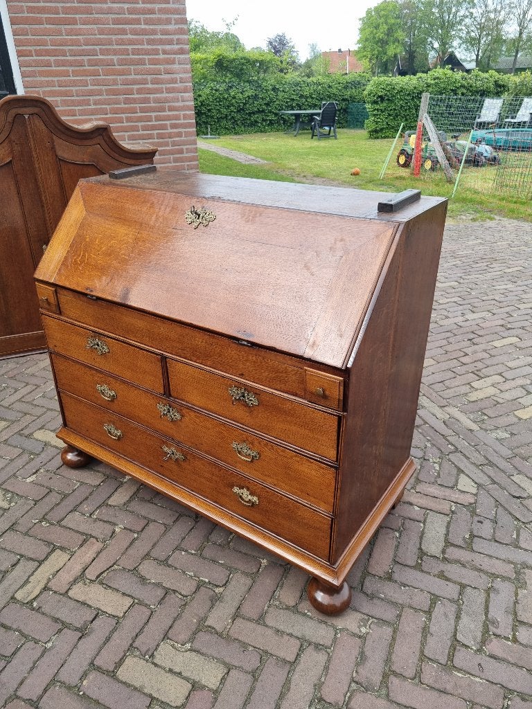 Prachtig Antiek Eiken Schrijfkabinet 18e eeuw, Ophalen
