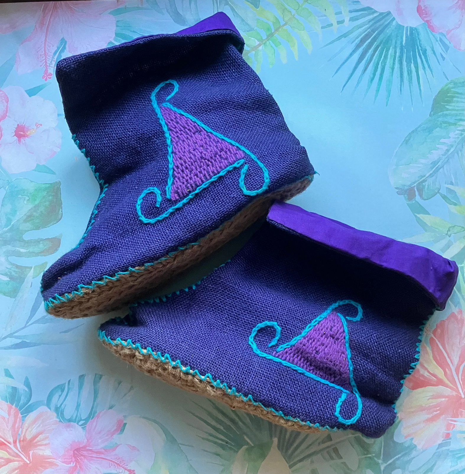 Home made pantoffels ! Jute pantoffel, Kleding | Dames, Carnavalskleding en Feestkleding, Maat 38/40 (M), Nieuw, Ophalen of Verzenden