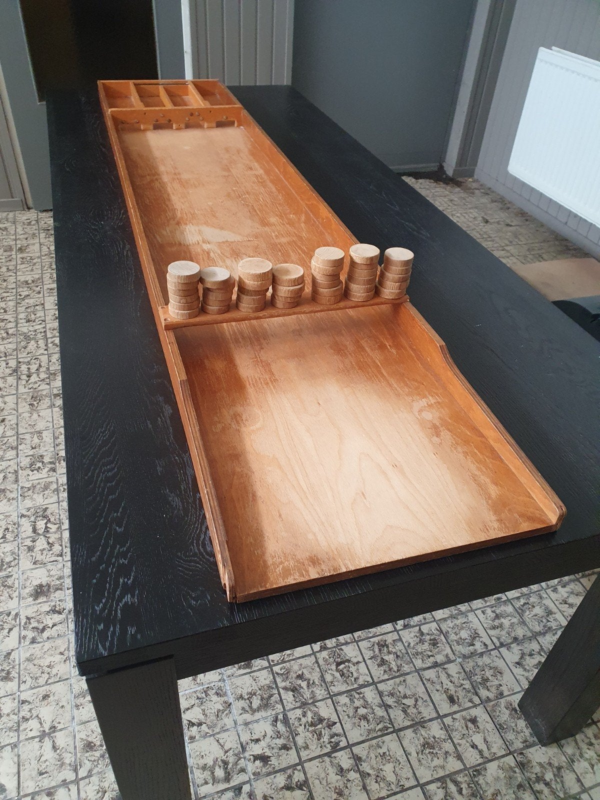 Vintage Sjoelbak - Klassiek Hollands Spel, Hobby en Vrije tijd, Een of twee spelers, Ophalen of Verzenden, Gebruikt, Onbekend