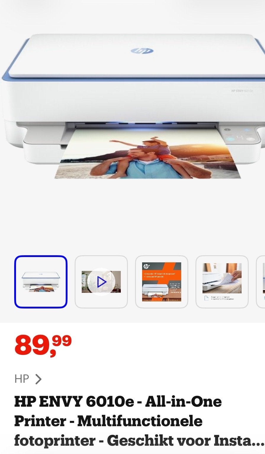 HP ENVY 6010e All-in-One Printer - Multifunctionele fotoprin, Computers en Software, Printers, Ophalen, Kleur printen, Inkjetprinter