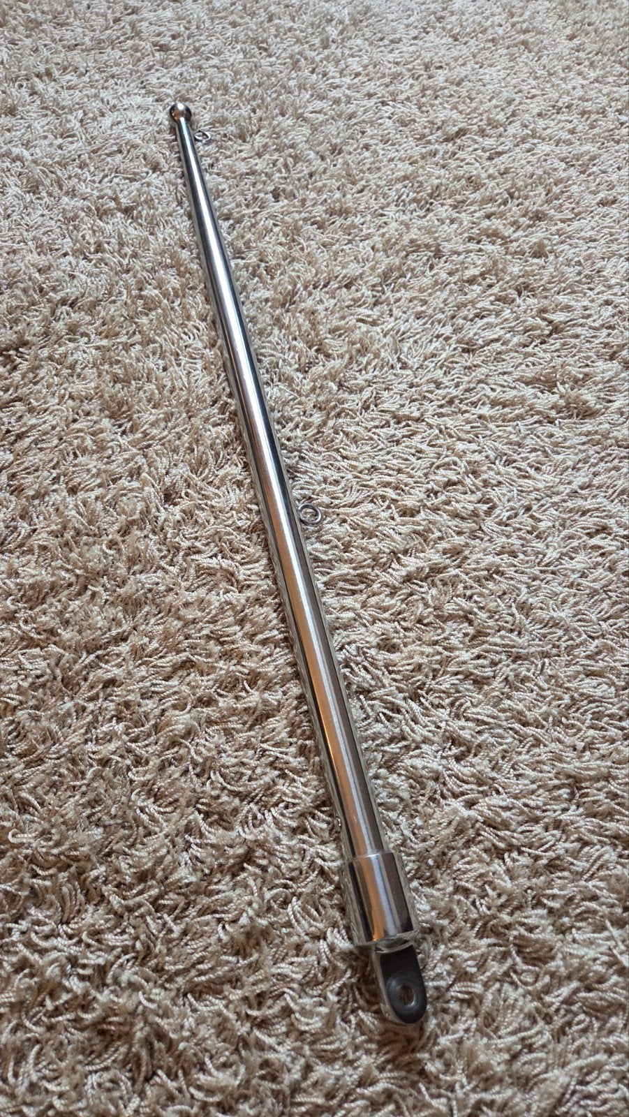 RVS 316 gepolijste vlaggenstok. 60cm lang 20mm dik, Ophalen, Zo goed als nieuw