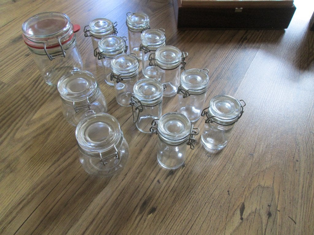 13 Weckpotjes w.o.10 st x 8 cm hoog Div. toepassingen Retro, Huis en Inrichting, Overige typen, Ophalen of Verzenden, Zo goed als nieuw