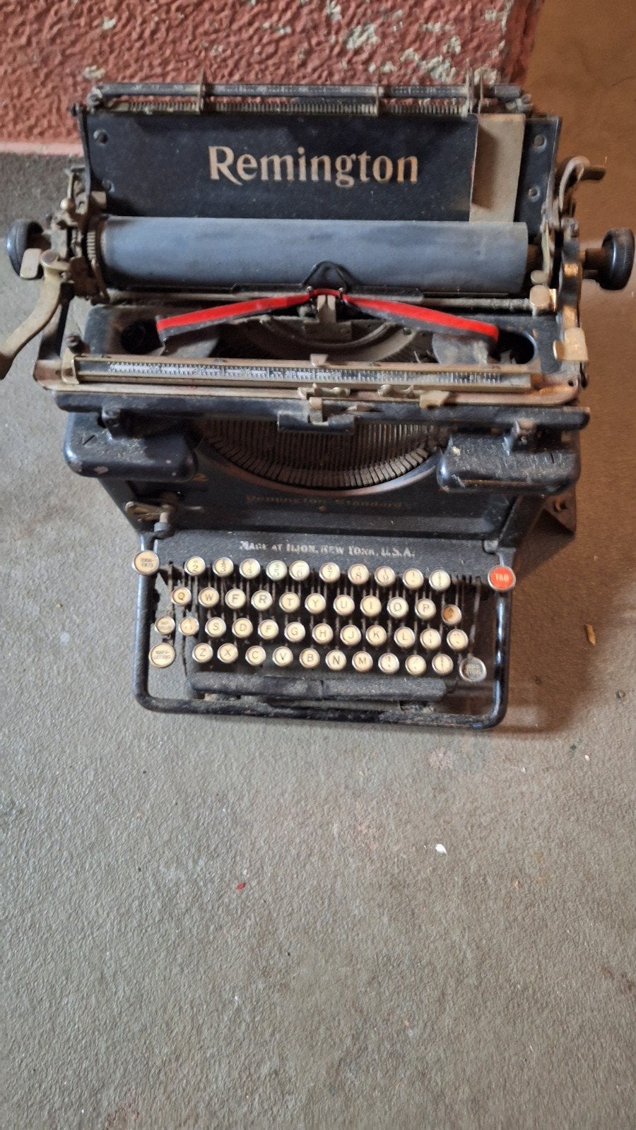 schuurvondst antieke typemachine Remington, Diversen, Typemachines, Ophalen, Gebruikt