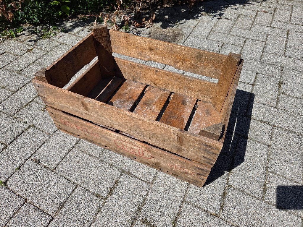 Oude fruitkist 1969 veilingkist, Ophalen, Minder dan 50 cm, Gebruikt, 50 tot 100 cm