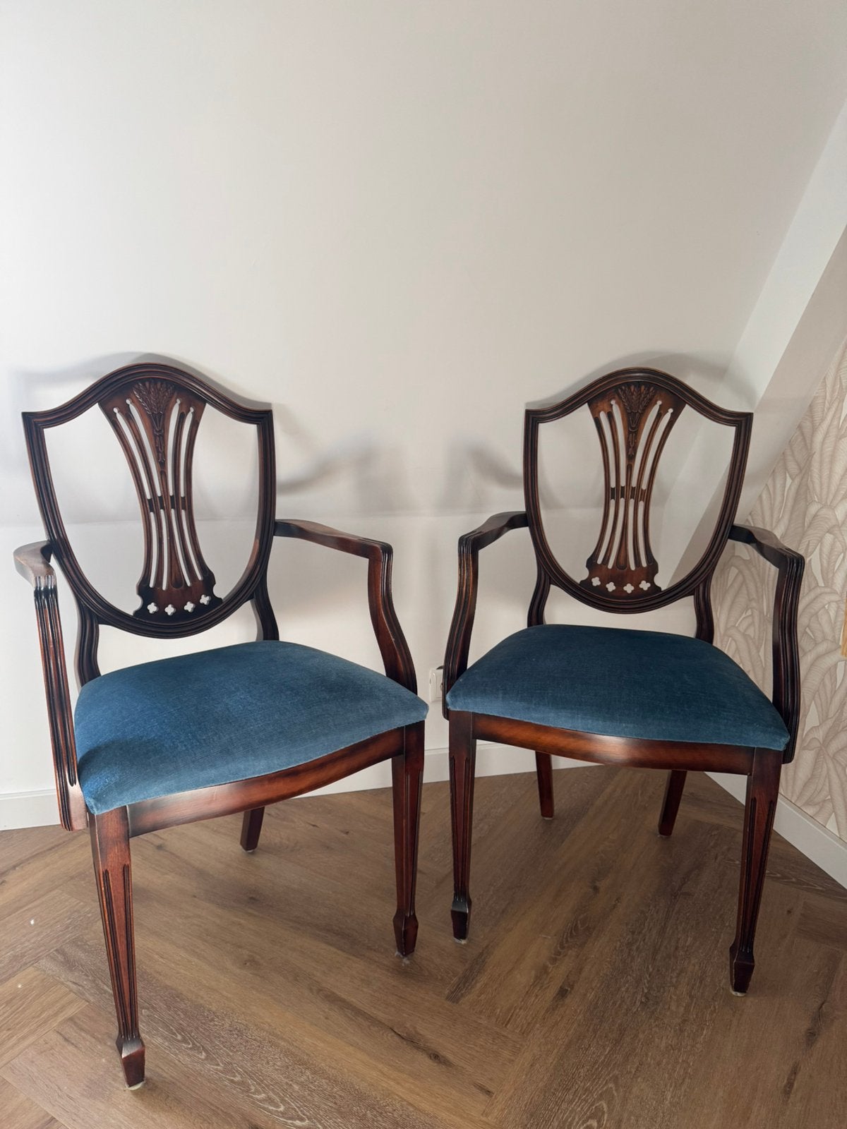 George III mahonie stoelen – 2 stuks, Antiek en Kunst, Ophalen