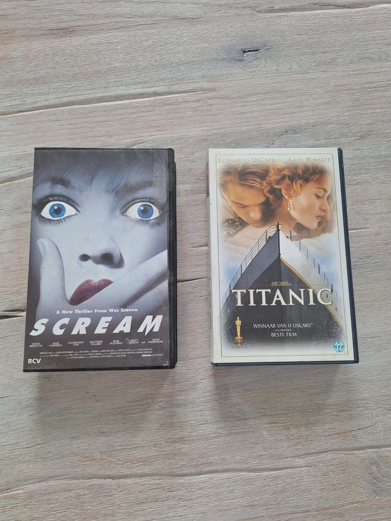 Titanic & Scream VHS videobanden - Klassieke films, Vanaf 12 jaar, Ophalen of Verzenden, Gebruikt, Drama