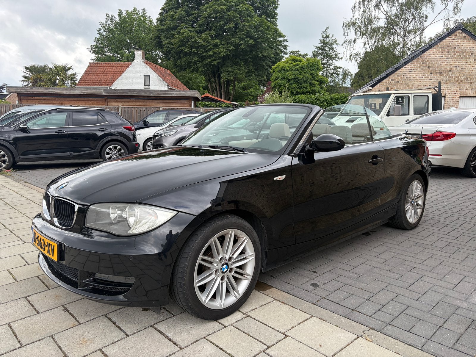 BMW 1-Serie 2.0 118I Cabrio 2008 Zwart, Auto's, BMW, Particulier, 1-Serie, Benzine, B, Cabriolet, Handgeschakeld, Geïmporteerd