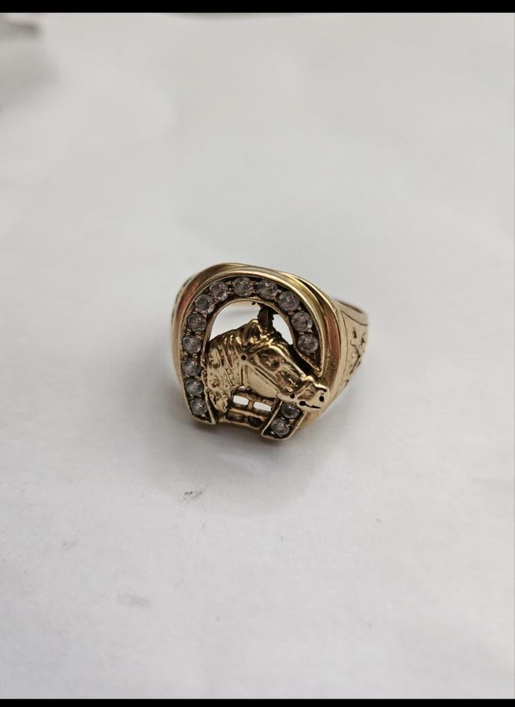 14k gouden ring, 20 of groter, Ophalen of Verzenden, Dame, Goud
