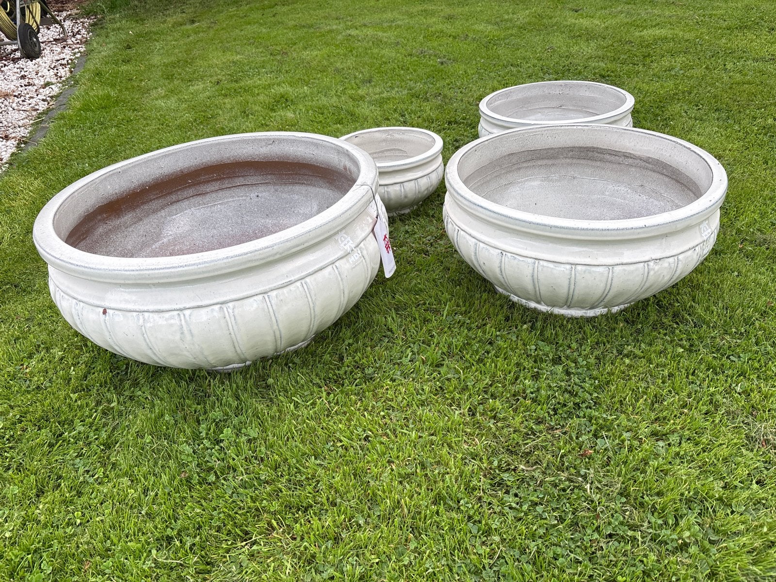 Set van 4 bloempotten, nieuw, Ophalen, 40 cm of meer, Rond, Nieuw