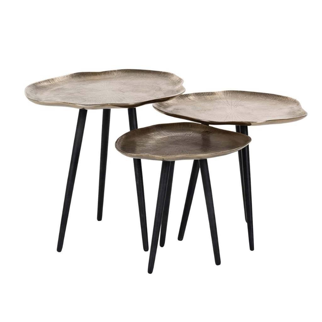 Richmond Interiors bijzettafels Volenta, Huis en Inrichting, Tafels | Bijzettafels, 45 tot 60 cm, Minder dan 55 cm, Metaal of Aluminium