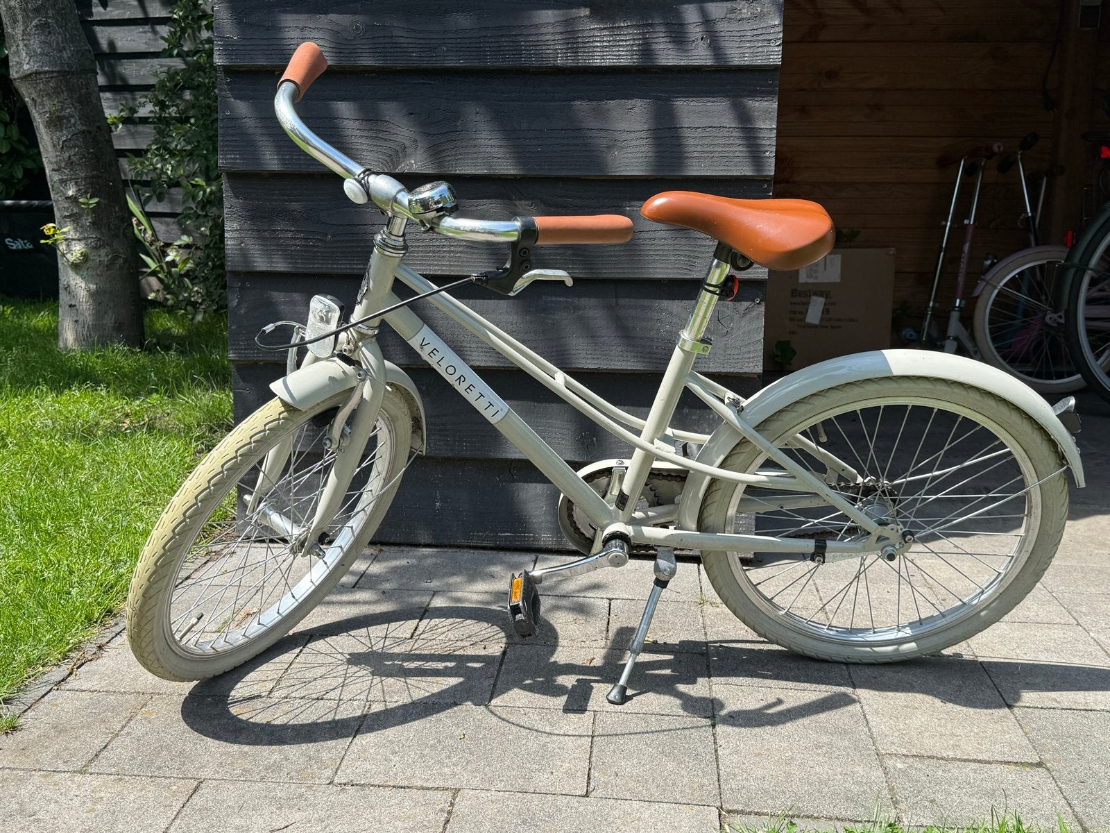 Veloretti junior kinderfiets, lichtgrijs, 20 inch, Overige merken, Gebruikt, Velgrem, Ophalen of Verzenden