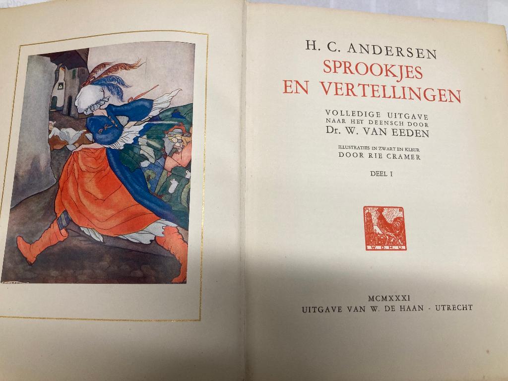 T.K. Sprookjes van Andersen met plaatjes van Rie Cramer, Boeken, Ophalen of Verzenden, Gelezen, Hans Christian Andersen