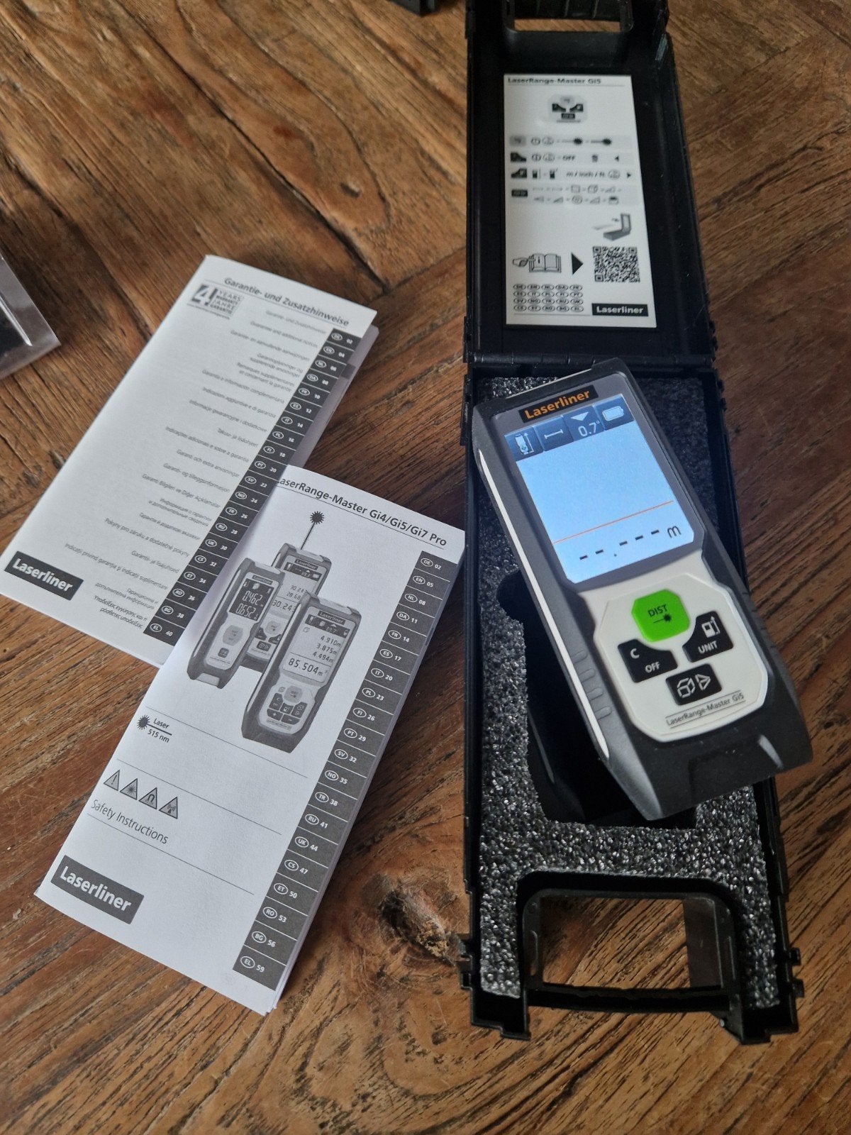 Laserliner Gi5  laser afstandsmeter 50m, Ophalen of Verzenden, Nieuw, Inhoud