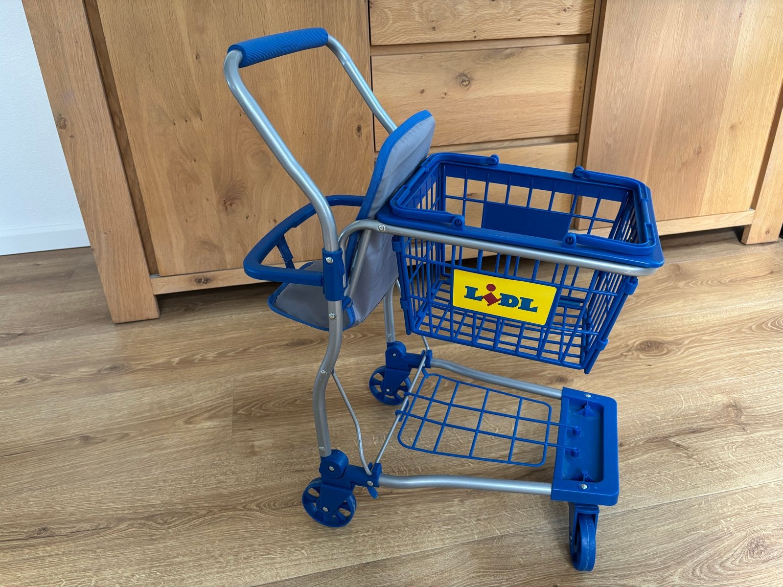 Lidl speelgoed boodschappenwagentje met mandje, Kinderen en Baby's, Ophalen, Zo goed als nieuw, Jongen of Meisje