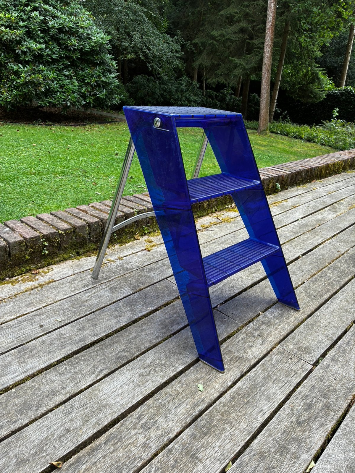 Kartell UPPER design keukentrapje – kobaltblauw, Ophalen, Kunststof, Overige merken, Overige typen