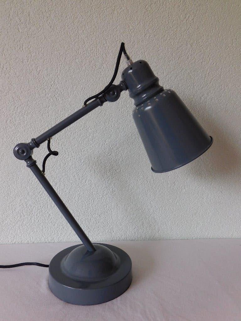 Sebra bureaulamp in grijs, antraciet, hg 55 cm (maximaal), d, Bureaulamp, Gebruikt, Overige merken, Grijs