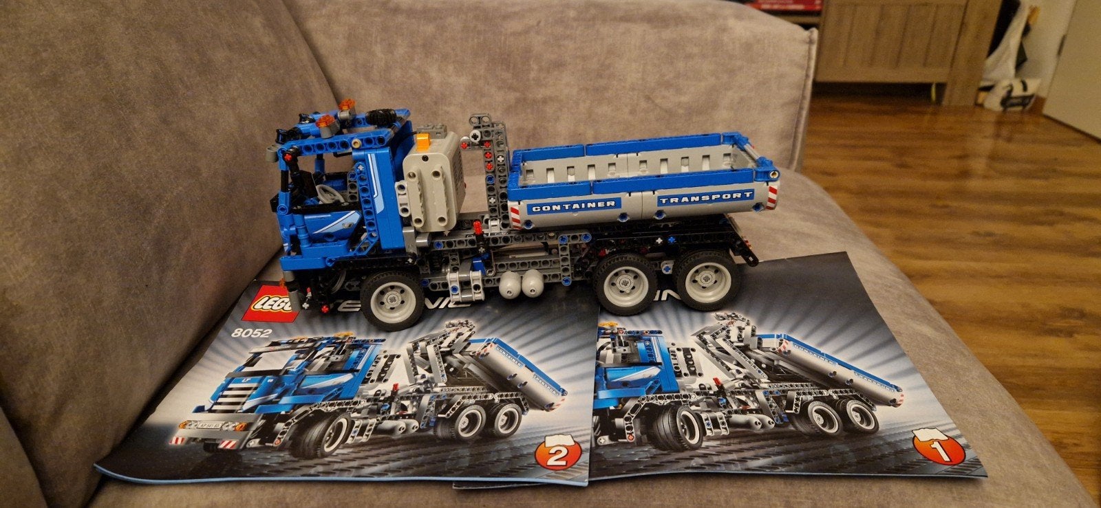 Lego Technic Vrachtwagen met Container (8052) - Zonder doos, Gebruikt, Lego, Ophalen of Verzenden, Technic