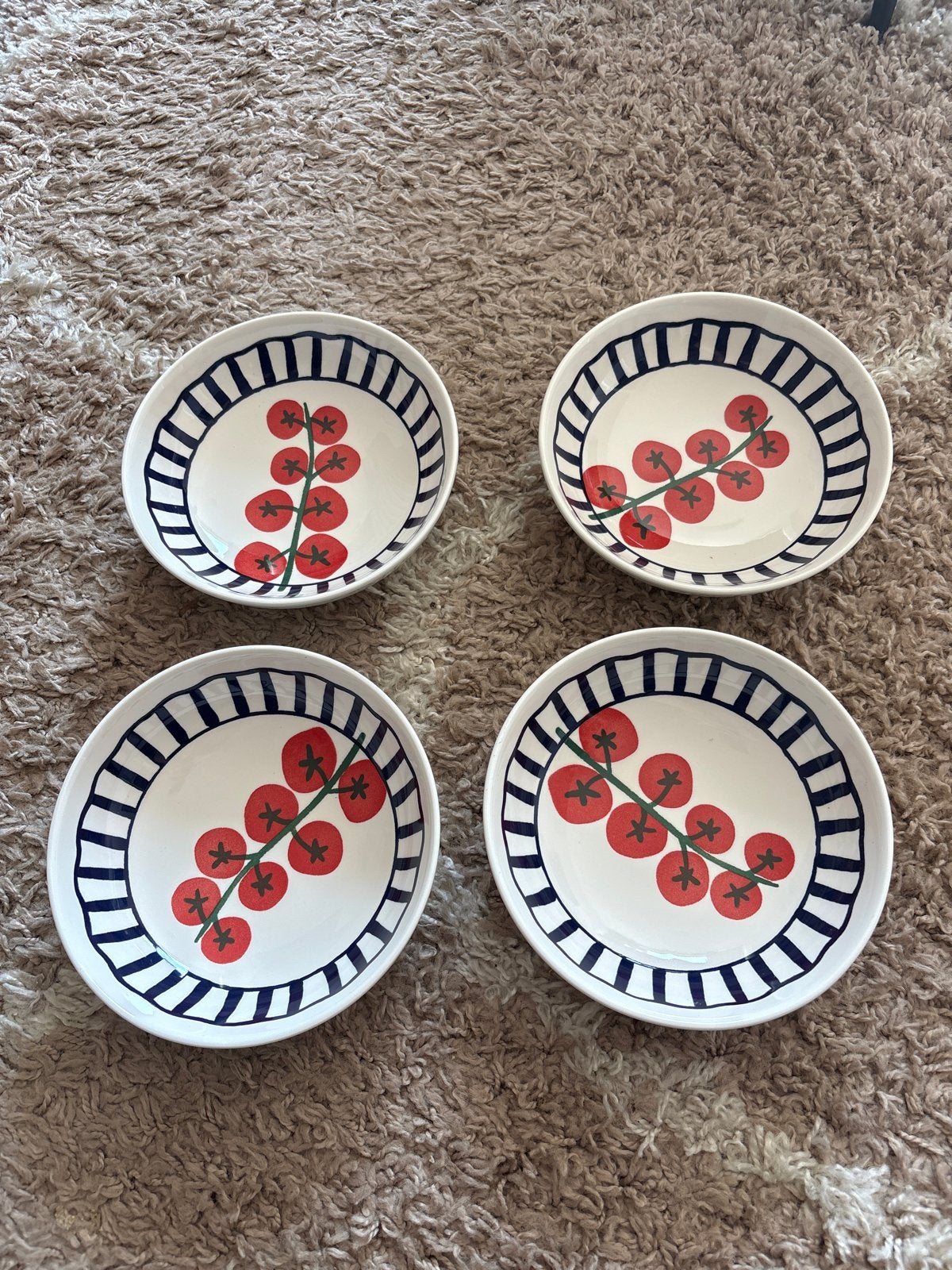 Nieuwe pastaborden met tomatenprint - Xenos, Huis en Inrichting, Keuken | Servies, Ophalen, Nieuw, Keramiek, Bord(en)