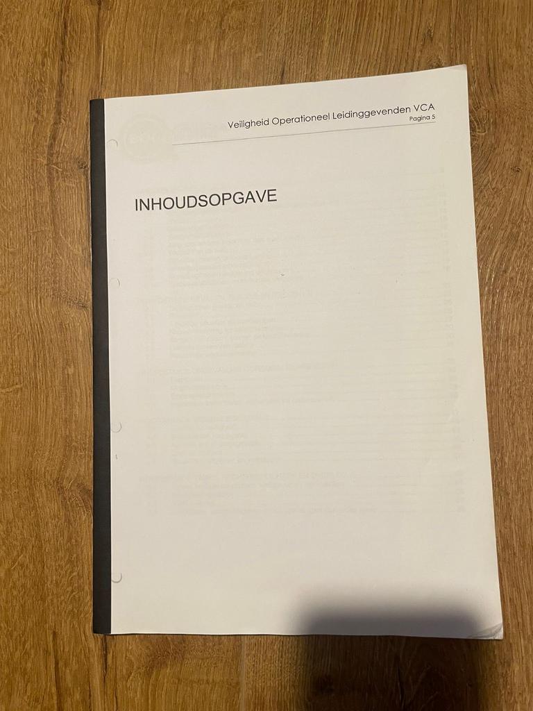 Veiligheid Operationeel Leidinggevenden VCA, Ophalen of Verzenden, Zo goed als nieuw