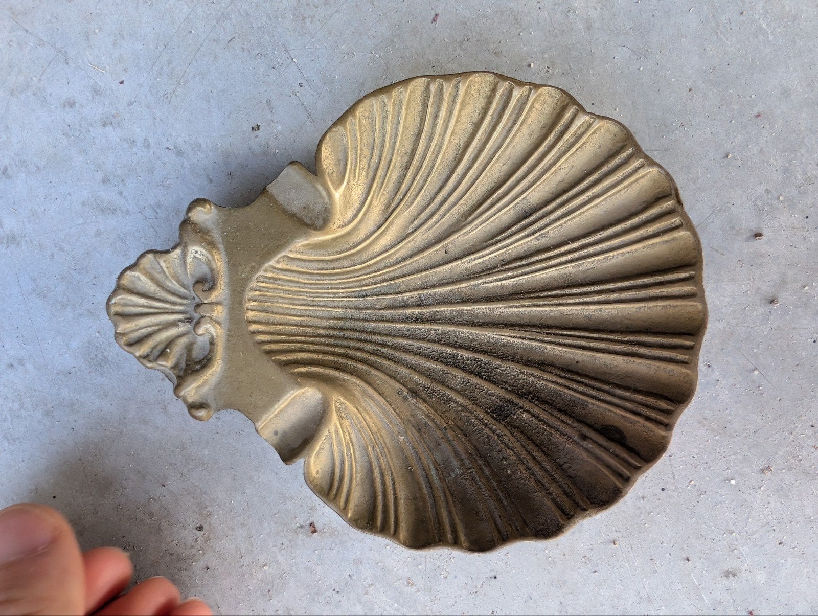 Decoratieve messing schelp schaal, Ophalen of Verzenden, Koper