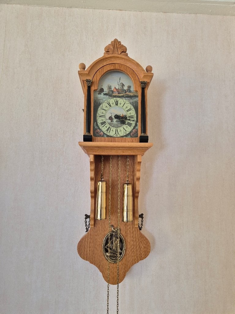 klok, Vintage, Ophalen, Gebruikt, Wandklok