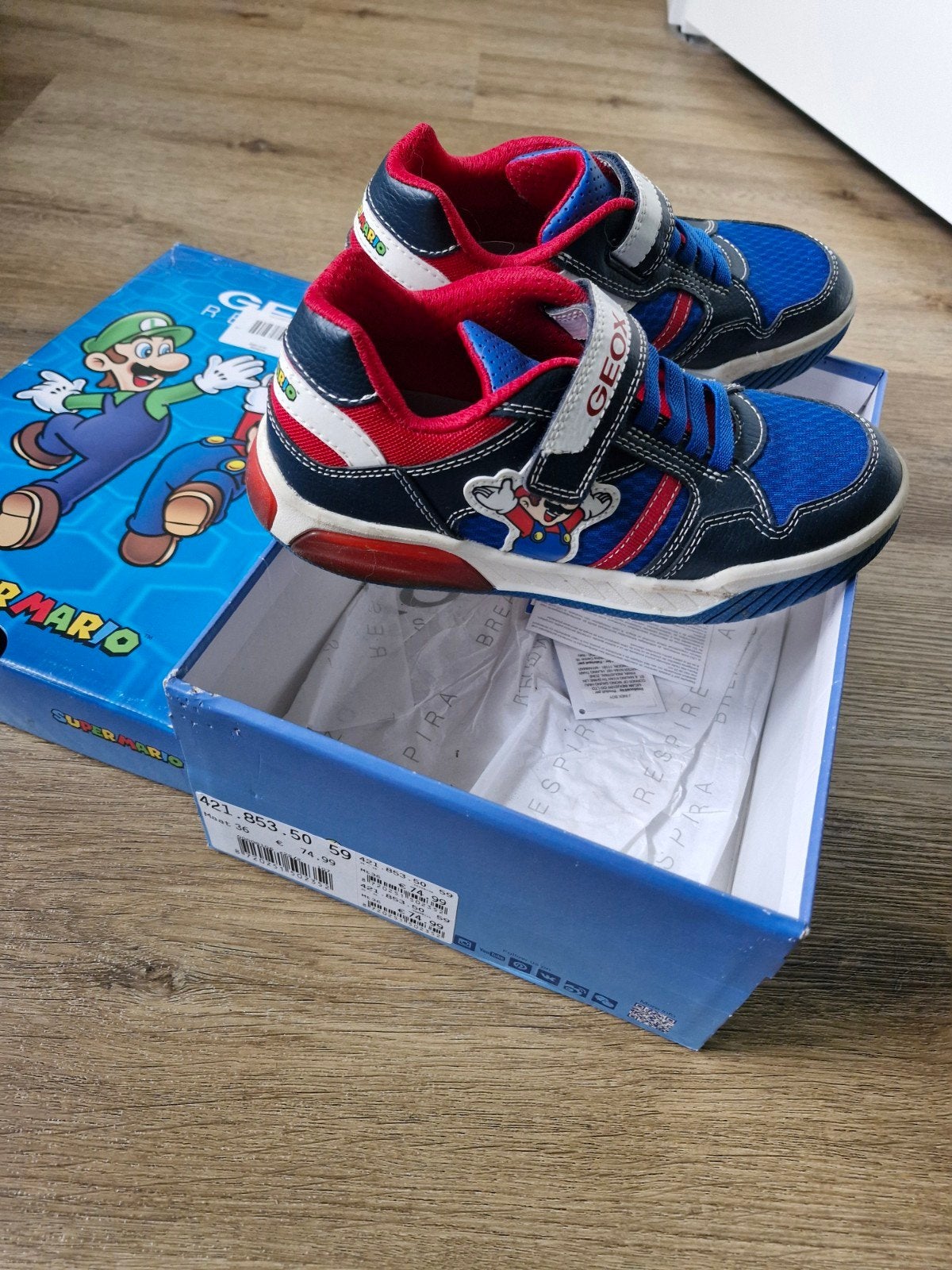 Geox Super Mario sneakers maat 36, Jongen of Meisje, Schoenen, Ophalen of Verzenden, Zo goed als nieuw