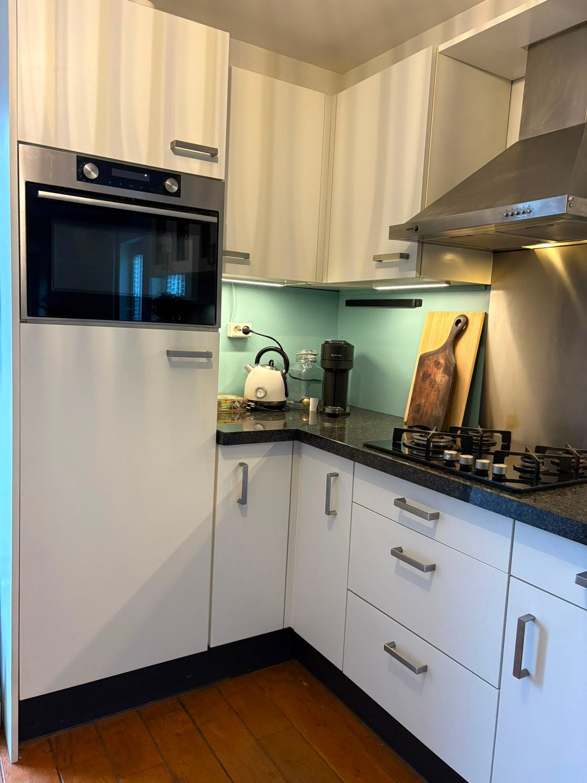 Keuken te koop, Huis en Inrichting, Keuken | Complete keukens, Ophalen, Gebruikt, U-keuken, Wit