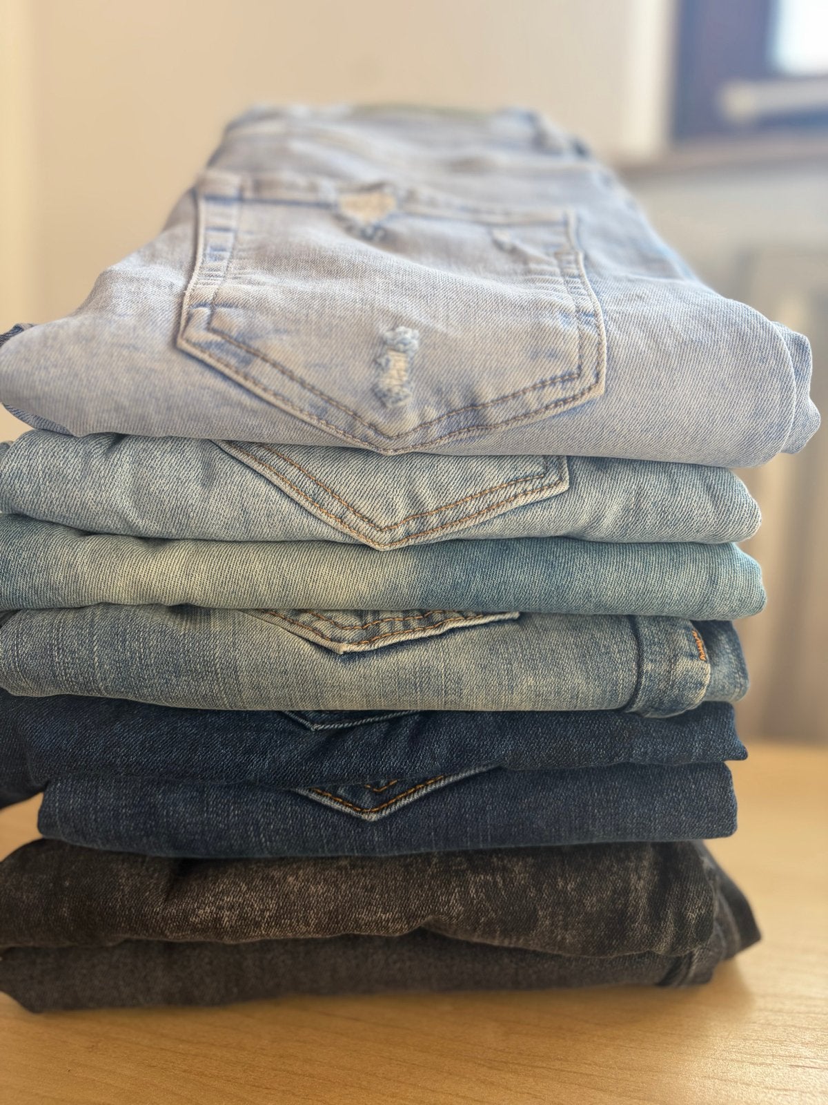 Set van 8 jeansbroeken (2 nieuw) - Zara, Superdry, Vero Moda, Ophalen of Verzenden, Zo goed als nieuw, Blauw, W27 (confectie 34) of kleiner