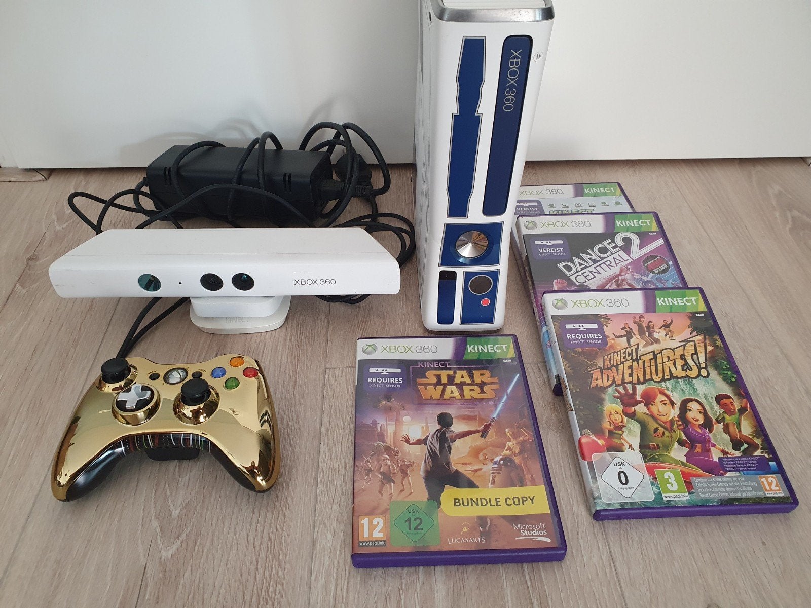 Xbox 360 Star Wars Edition met Kinect en games, Ophalen, Gebruikt, 360 Elite of Super Elite, 320 GB