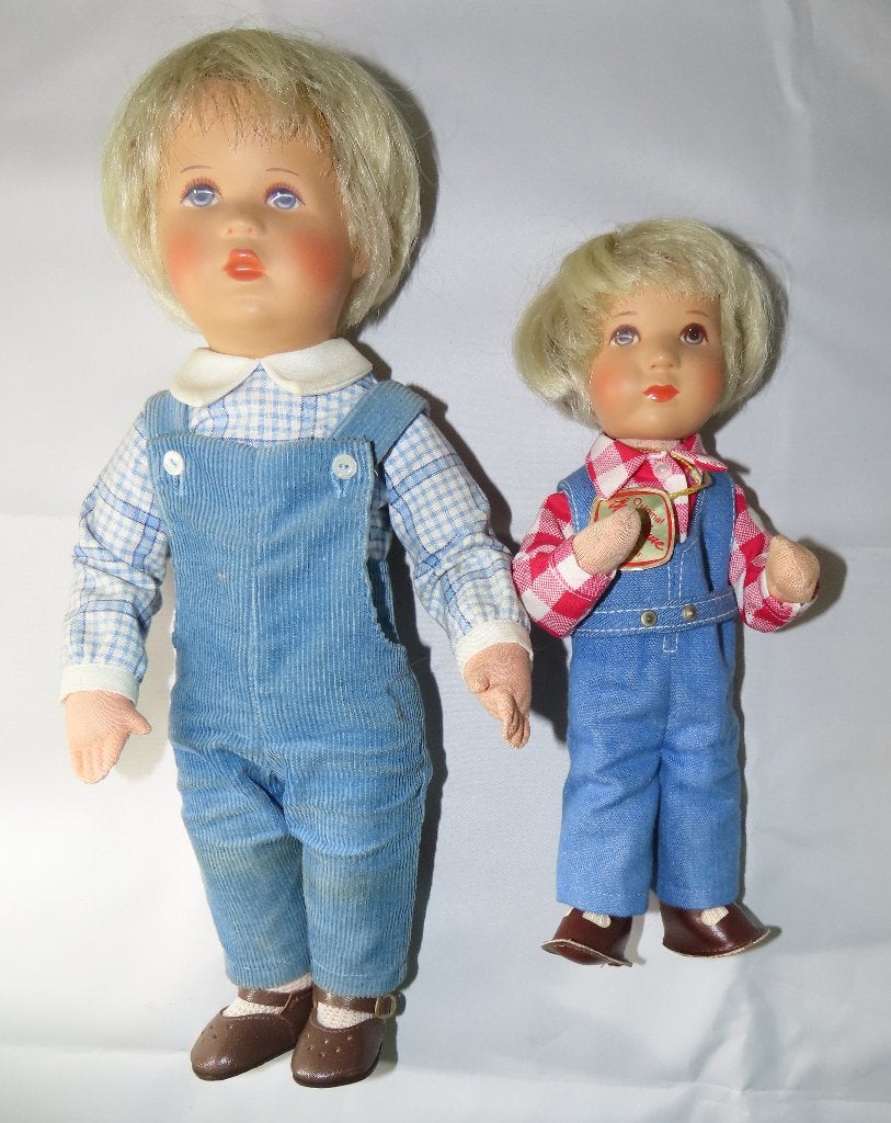 Antieke originele Käthe Kruse poppen, 2 stuks, 1970-1980, Verzenden, Zo goed als nieuw, Pop