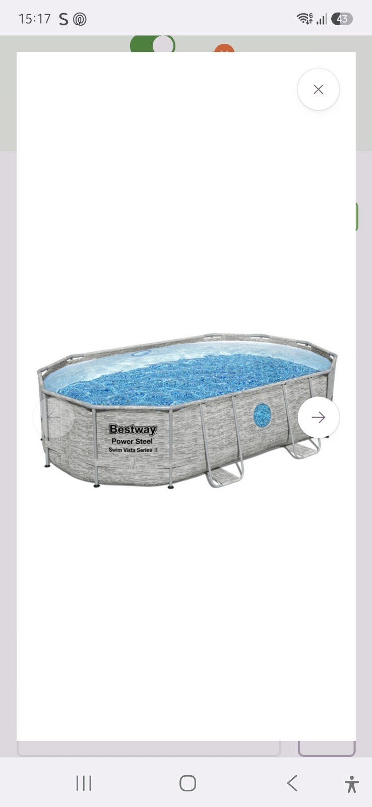 Bestway Power Steel Zwembad Ovaal - Zo goed als nieuw, Tuin en Terras, Ophalen, 200 tot 300 cm, 80 tot 120 cm, Zo goed als nieuw